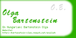 olga bartenstein business card